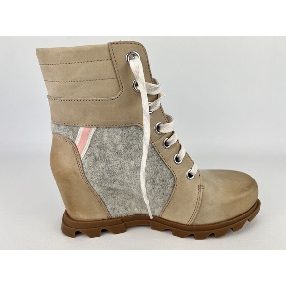 Sorel Women Boots Joan of Arctic Lexie III Wedge Natural Tan Size 9.5 - Picture 7 of 16